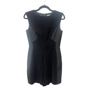 Reiss Maia Romper Textured Side Panel Back Zip Sleeveless Lined…